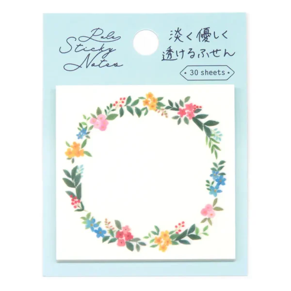 NB 記事貼淺綠色花環款正面