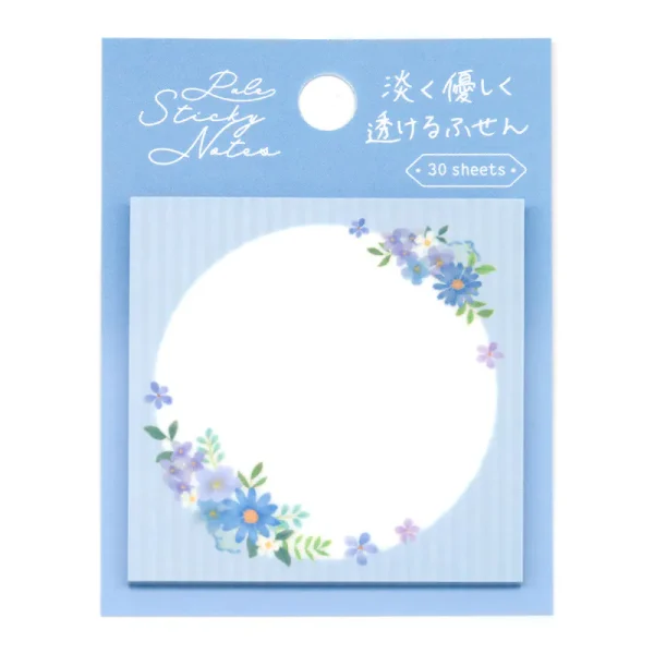 NB記事貼藍色雛菊花環款正面