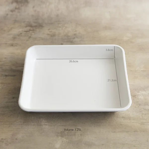 Noda Horo Baking Tray-white - picture of dimensions