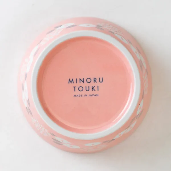 PLANTAREE - 美濃燒碗粉紅色椿款底部