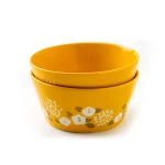 PLANTAREE 美濃燒碗黃色椿款兩個碗疊起的樣子