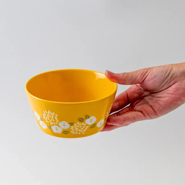 PLANTAREE 美濃燒碗黃色椿款容易拿在手裡