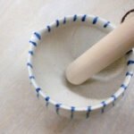 美濃燒研缽內部俯視圖