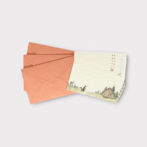 NB 童話信紙套裝 - 狼和山羊: 信紙6枚13.8 x 9.3cm)及信封3枚(14.75 x 9.75cm)