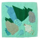 moritaMiW 絨毛刺繡方形毛巾- 北極熊