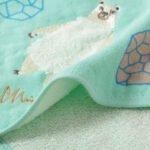 moritaMiW 絨毛刺繡方形毛巾- 北極熊大特寫