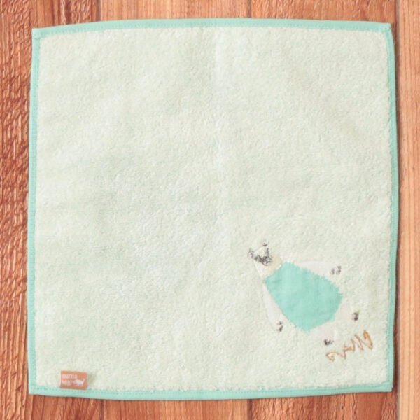 moritaMiW 絨毛刺繡方形毛巾- 北極熊背面