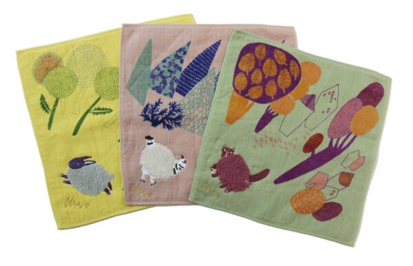 moritaMiW 絨毛刺繡方形毛巾