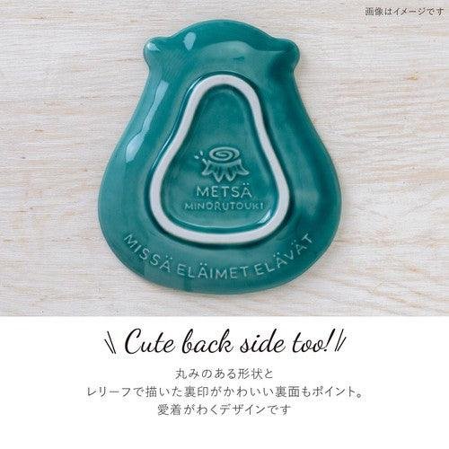 美濃燒動物造型小碟子藍色熊造型底部都有3D圖案. 非常可愛