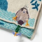 morita Miw 森田手帕小袋- 釣魚鴨款刺繡圖案放大圖