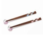 津輕琉璃 x 若狹塗 櫻花花瓣對筷連托架