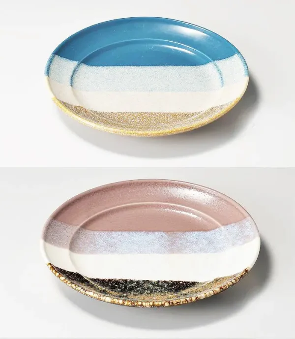 Glaze Works 美濃燒餐盤 粉紅色 & 藍色