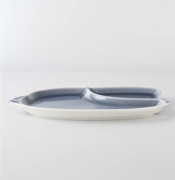 Miyama 美濃燒雙色燕子餐盤側面