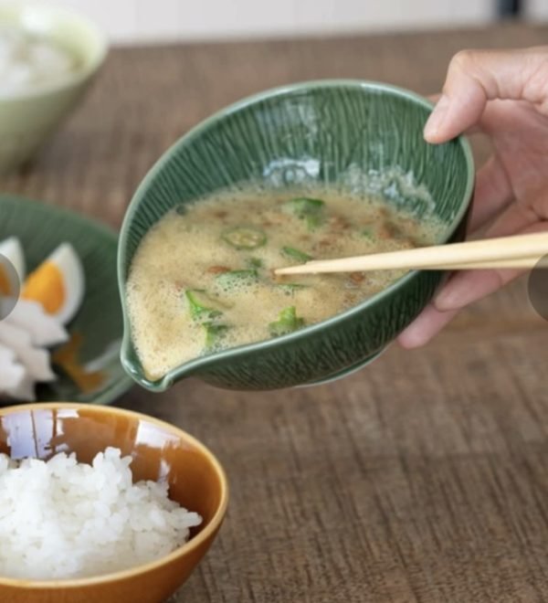 深山miyama 綠色美濃燒單口取盆 15cm