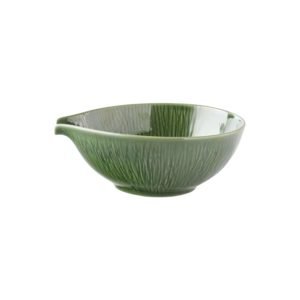 深山miyama 綠色美濃燒單口取盆 15cm - 側面圖片