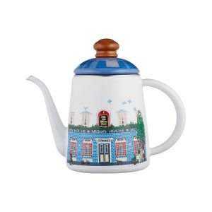 Fuji Hollow 琺瑯滴漏壺1L - 藍色 正面圖片