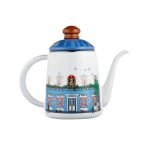 Fuji Hollow 琺瑯滴漏壺1L - 藍色 背面圖片