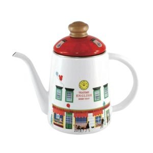 Fuji Hollow 琺瑯滴漏壺1L - 紅色 正面圖片