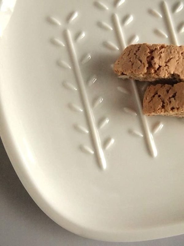 深山Miyama Crust 美濃燒吐司盤盤中設計出立體枝條 白色