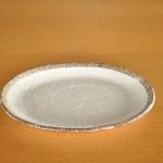 白唐津美濃燒粗陶橢圓碟Size M 側面