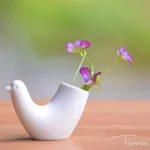 白山陶器 小鳥系列 牙籤座小花瓶