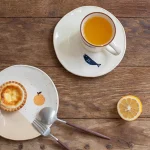 IZAWA 美濃燒瓷器仿粗陶橢圓盤 柚子 小魚 圖3