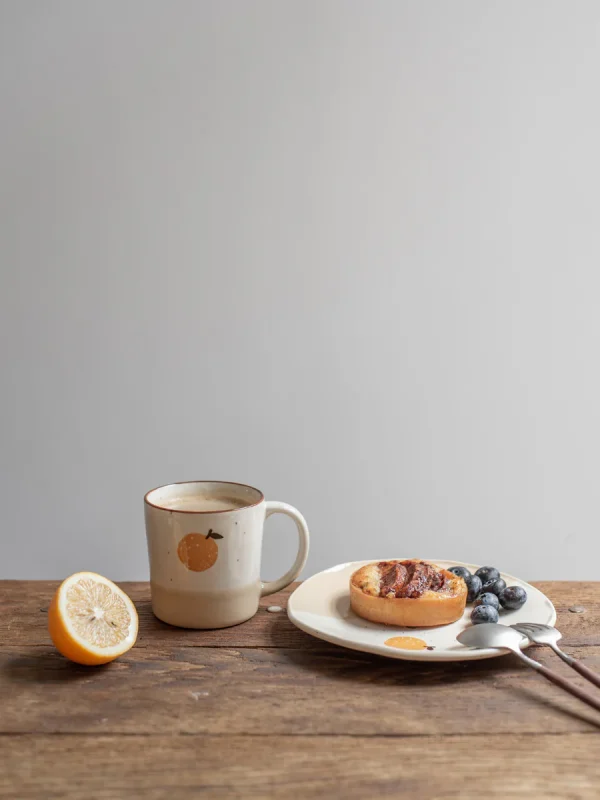 IZAWA 美濃燒瓷器仿粗陶橢圓盤 柚子 圖3