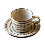 Rokuro Blut's 六魯根古芽咖啡杯碟套裝白色款白色背景圖