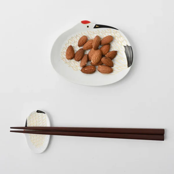 有田燒紅鶴小碟盛放小吃、糖果儘顯精緻、可愛