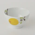 日本制造的波佐見燒手繪枇杷黃色碗上的圖案