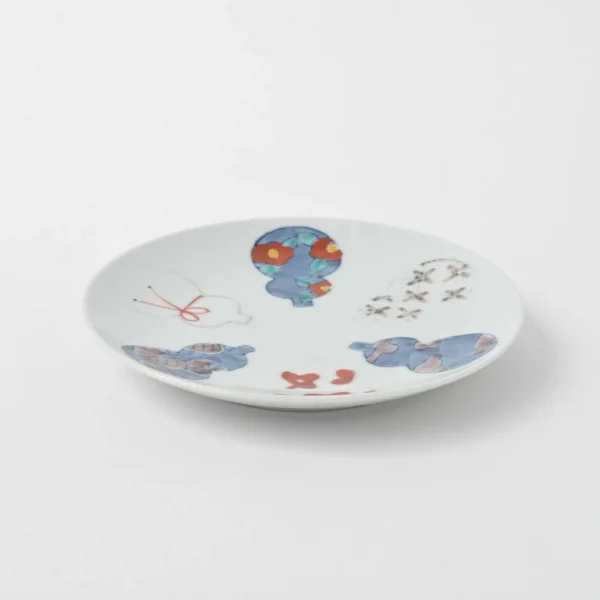 有田燒手繪葫蘆圓盤側面