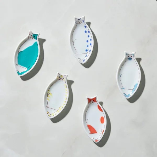 九谷燒貓咪豆皿筷架禮盒