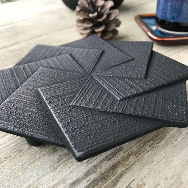 日本製造南部鉄器風車形鍋墊細節放大圖片