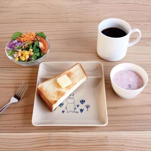 日本製造姆明方形吐司碟使用範例