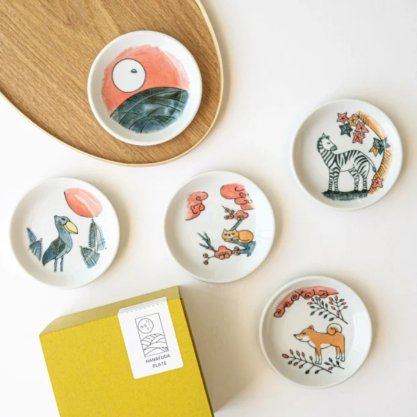 美濃燒花札小碟 5件套裝