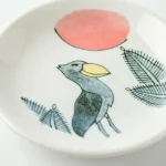 5件套裝美濃燒花札小碟 – 烏鴉