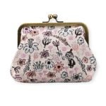 阿美Little My有機棉緹花口金包-粉紅色