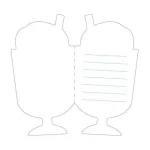 Die-cut Message Note - Strawberry Cream Soda Inner design of writing paper.