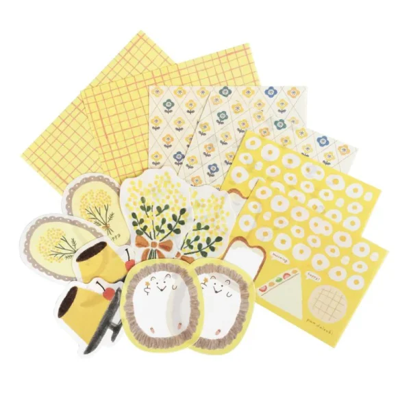 Gasa Gasa Paper Set - Yellow. All the designs of the pape set.