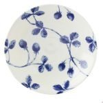 Aito 復古藍白色植物深碟-草莓