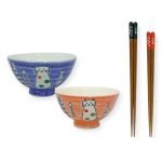日本製貓咪筷子與碗成對禮物4件套