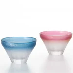 ADERIA石塚硝子富士山磨砂杯 - 2件禮盒裝