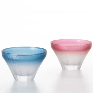 ADERIA石塚硝子富士山磨砂杯 - 2件禮盒裝