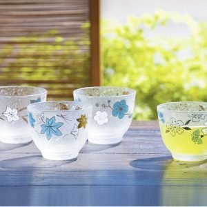 ADERIA石塚硝子四季清酒杯 - 4隻禮盒裝