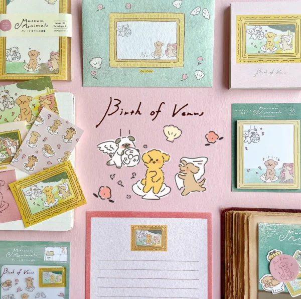 Limited Edition Letter Set - The Birth of Venus Dog