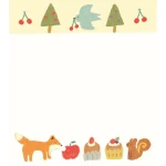 方形記事本 – 兔子和花 圖.3