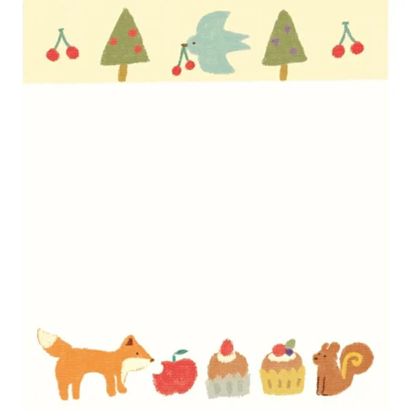 方形記事本 – 兔子和花 圖.3