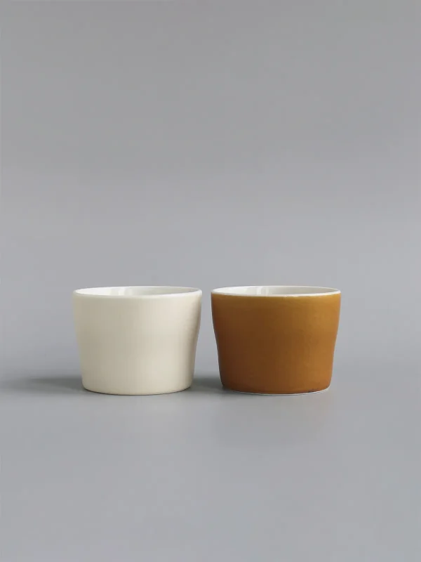 bico 圓形堅果杯 7.5cm - 白色 焦糖