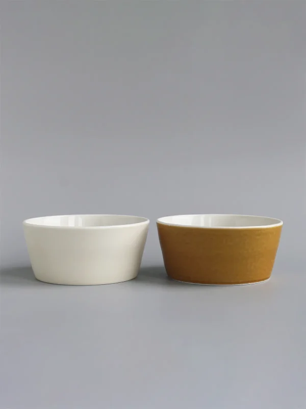 bico 圓形點心碗 12cm – 白色與焦糖色