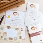 mizutama Limited Edition Letter Set - Relax, the look of the paper and. the envelope on desk.